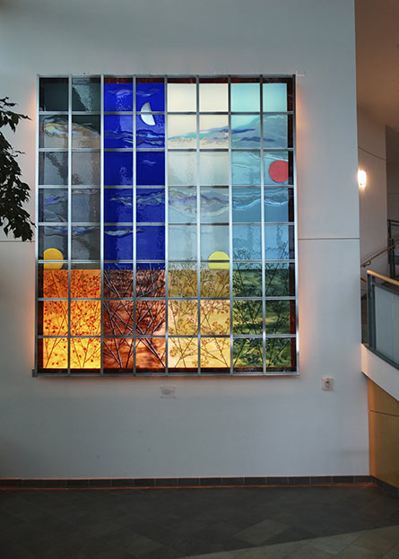 Site-specific LED backlit artwork