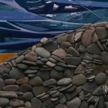 48” x 120”<br>
Fused glass, NH stones, recycled plastic, LED<br>
Wentworth-Douglass
Hospital Dover, NH<br>
Artist: Caroline Parent