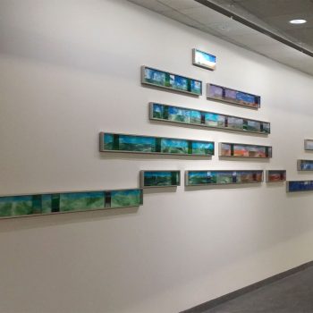 Fused glass
Liberty Mutual, Dover NH
installation
Artists: Caroline Parent
Dr. Kathleen Kimball