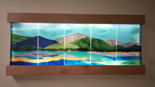 Site-specific LED backlit artwork