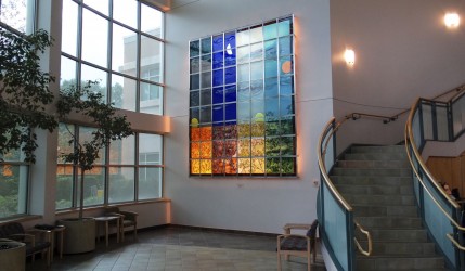 Changing Seasons – St. Joseph Hospital, Nashua, NH Artists: Caroline Parent and Dr. Kathleen Kimball healthcare art installation