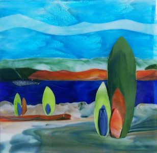 fused glass artwork
