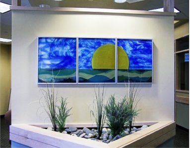fused glass wall art